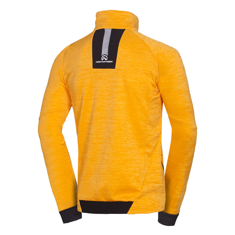 MI-3791OR pánsky horský outdoor fit sveter melange flís HARLEM - 
