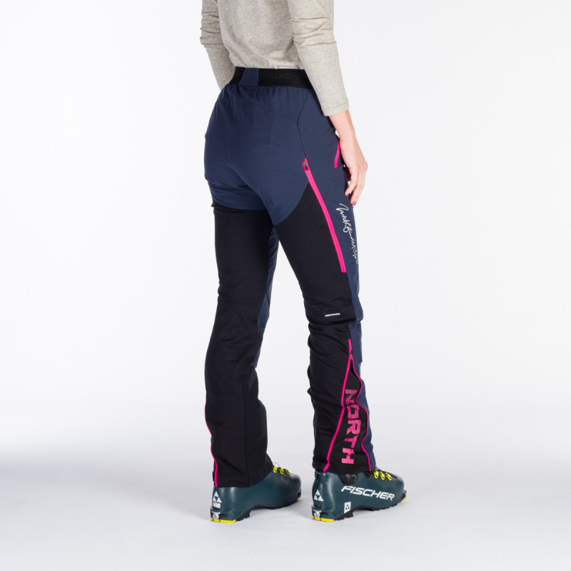 NO-46622SKP women´s ski-touring pants active sport warm fleece Polartec power stretch pro KAMENISTA - Materiál POLARTEC® Power Stretch® Pro™ je mimoriadne flexibilný, dýchajúci a termoizolačný, pokrytý vpredu vetruodolnou dvojvrstvovou membránou.
