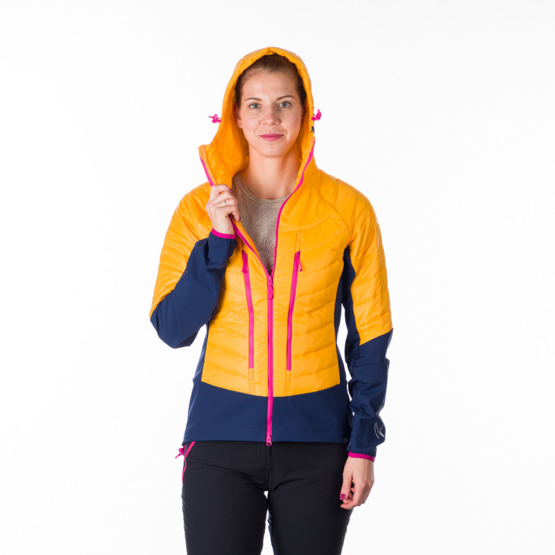 BU-6110SKP women's active ski-touring softshell hybrid jacket padded Primaloft Gold  OPALENA - 