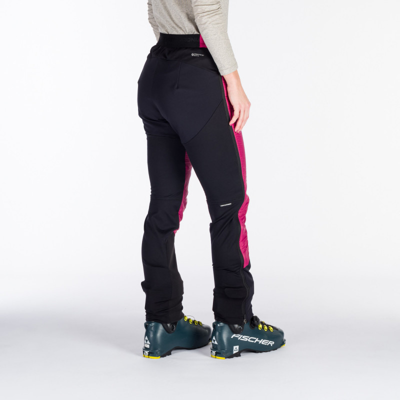 NO-4850SKP women's ski-touring hybrid active lightweight full zip pants with Polartec Alpha direct V - Ski touring hybrid pants with full zipper.