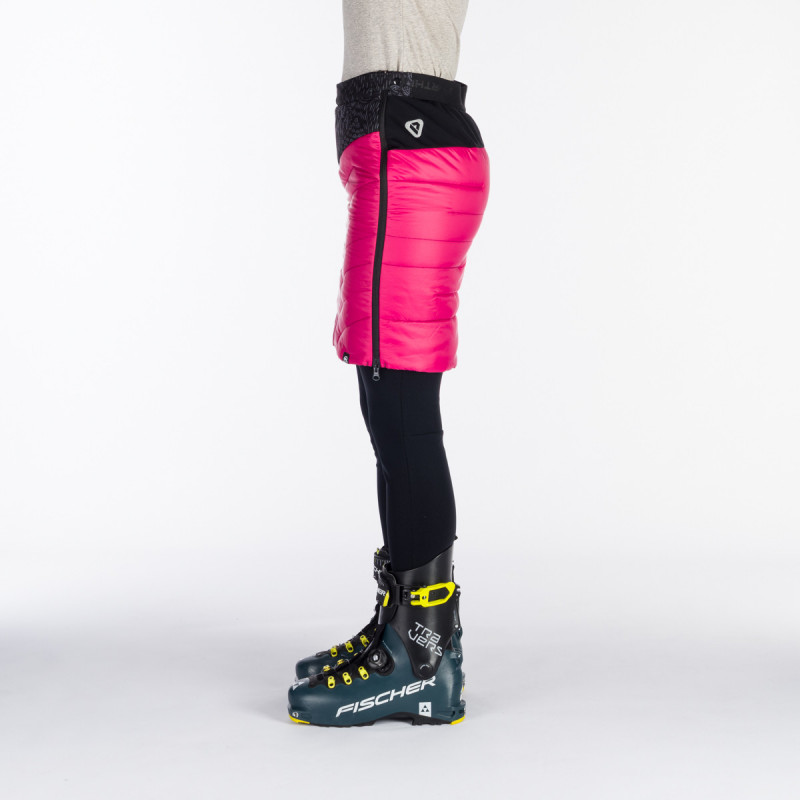 SU-4600SKP women's ski-touring skirt active sport full zip padded Primaloft Gold PODKOVA - Top materials: Primaloft Gold Active, Pertex® Quantum, and Blizzard® Thermal Comfort.
