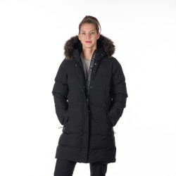 BU-6157SP women's sport insulated prolonged jacket with fur RHEA