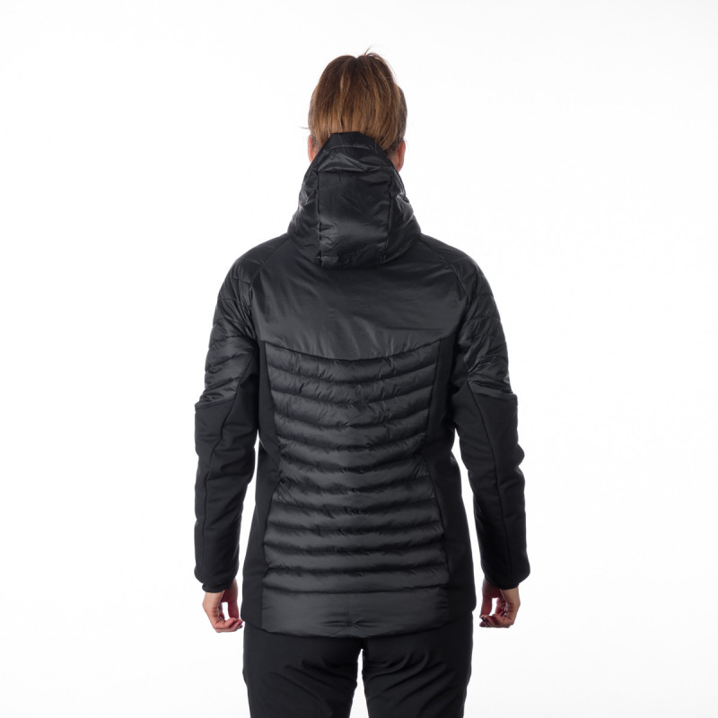 BU-6131OR women's outdoor hybrid like down jacket with softshell - 