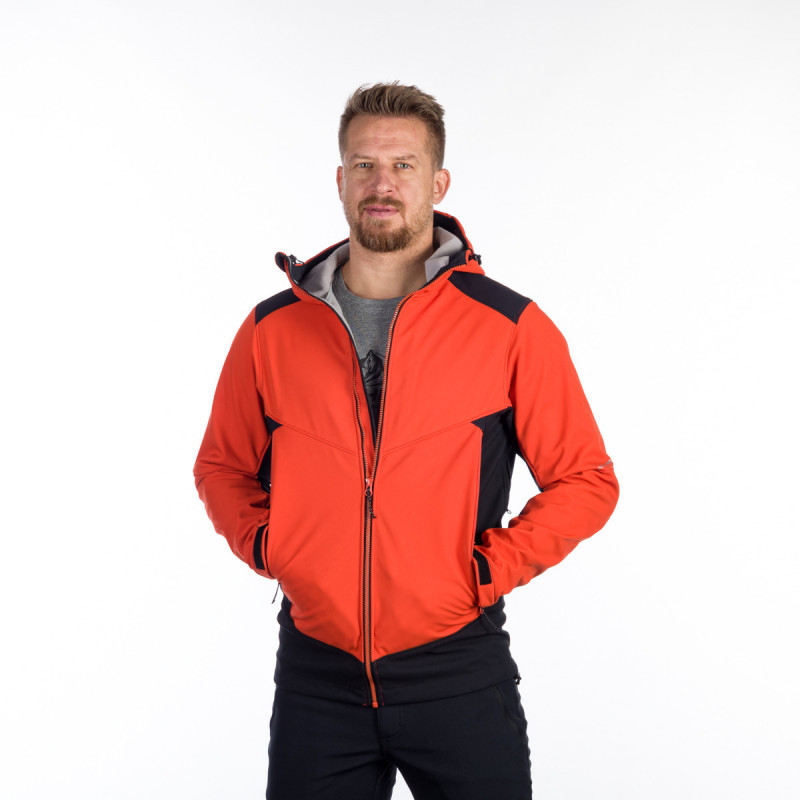 BU-5130OR men's outdoor hoody softshell jacket protect face 3L MORRIS - 