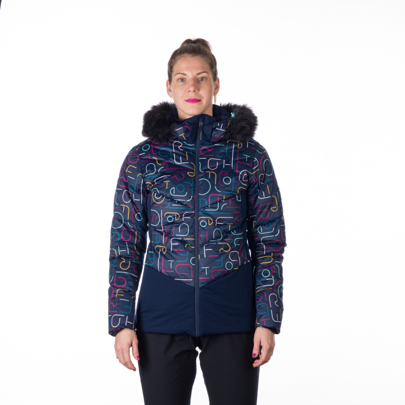 BU-6145SNW women's ski allover print insulated jacket - 