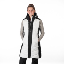 VE-4460SNW women's ski trendy quilted long vest BETTY