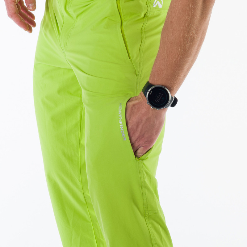 Men's stretch pants DEAN - <ul><li>These lightweight 1-layer trousers are made of breathable polyamide fabric with spandex</li><li> Classic cut with sporty design with extra molded seat-part and molded elastic band closure with two snaps</li><li> Two front, ergonomically placed pockets, additional pocket at the back plus side pocket with zipper</li>