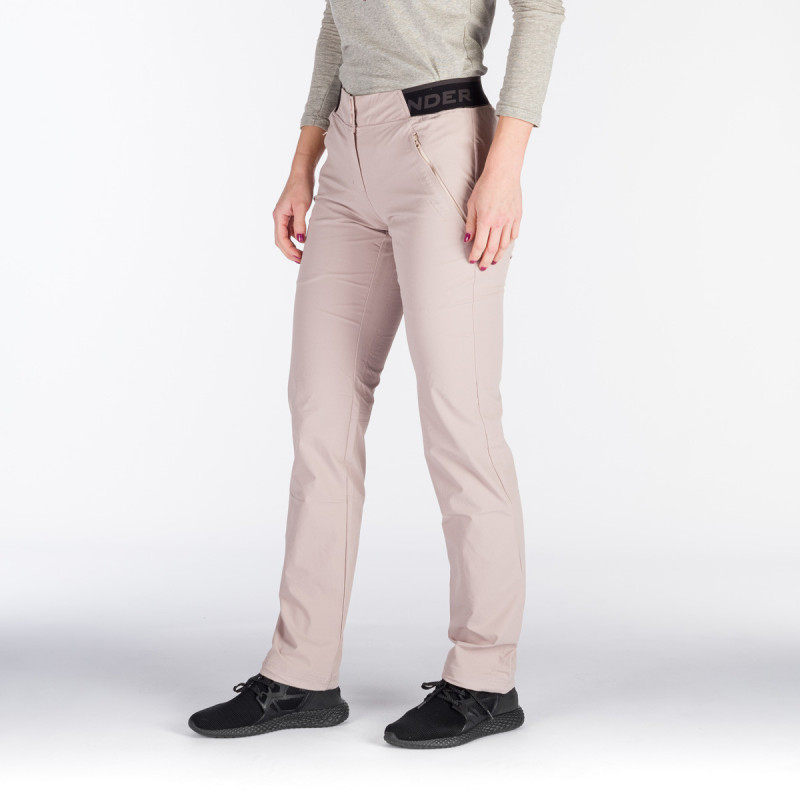 Women's stretch pants JIMENA - <ul><li>Lightwaight trousers made of breathable polyamide fabric with spandex fibres</li><li> Regular fit and sporty design with extra preshaped seat and stretch waistband with belt loops and snap closure</li><li> Two front, ergonomically placed pockets, additional pocket at the back</li>