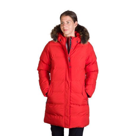 Women's insulated sports jacket of elongated cut RHEA