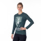 Women's breathable t-shirt with a print and a high proportion of FAYE cotton