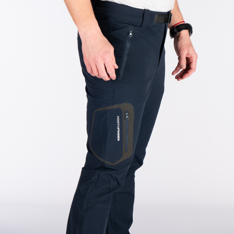 Men's stretch pants GAVIN - <ul><li>These trekking pants are made of light and stretch polyamid fabric blend spandex that ensures breathability and shaped parts deliver otimal mobility</li><li> The surface is treated with PFC free DWR coating</li><li> The waistband has an integrated belt and snap closure</li>