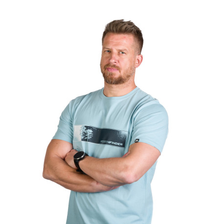 Elastisches atmungsaktives Wander-T-Shirt für Herren DUSTY