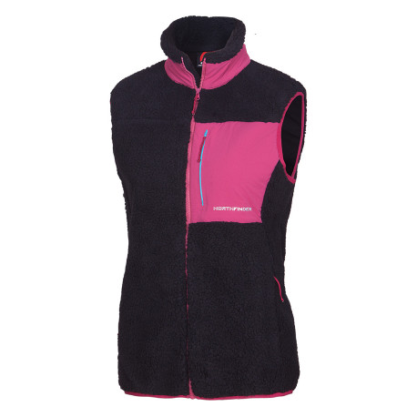 Women's loose-fit fleece vest CLEO