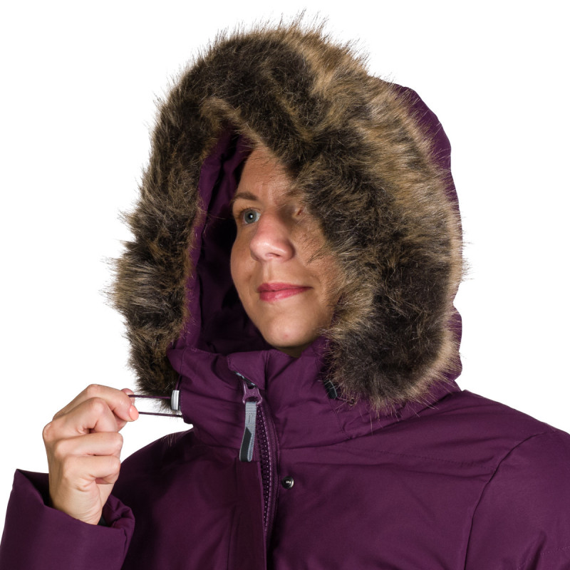 BU-6157SP women's sport insulated prolonged jacket with fur - 
