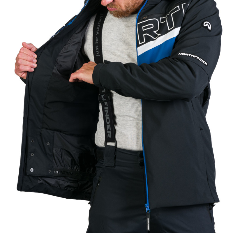 BU-3923SNW pánska trendová lyžiarska zateplená bunda s plnou výbavou softshell 3l NATHAN - • Lyžiarska dizajnová bunda určená na zjazdové lyžovanie.