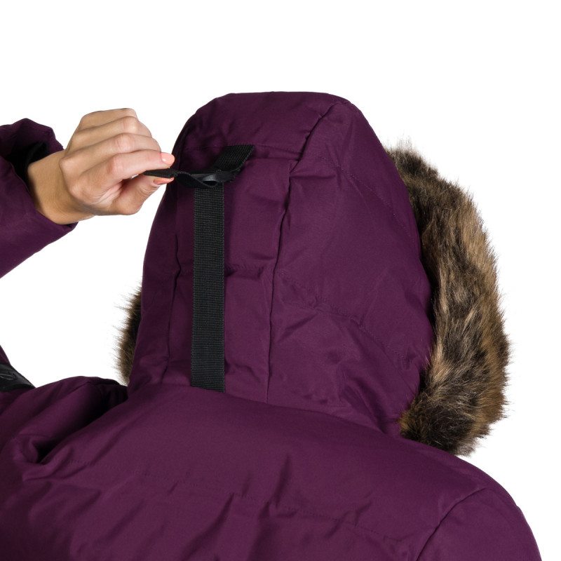 BU-6157SP women's sport insulated prolonged jacket with fur RHEA - 