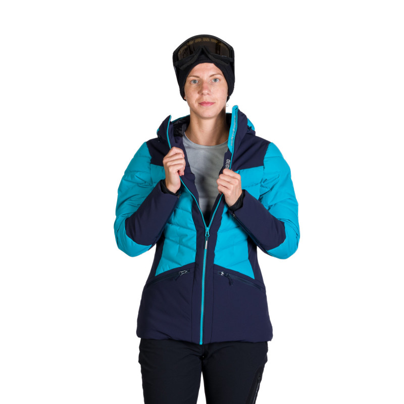 Women's ski trend jacket insulated JOSELYN - <ul><li>- ski jacket with an attractive design designed for downhill skiing, but it won't disappoint in the city either</li><li> - The waterproof and breathable material fitted with a membrane will keep the wearer dry and comfortable in all weathers</li><li> - Elastic material for greater freedom of movement and wearing comfort</li>