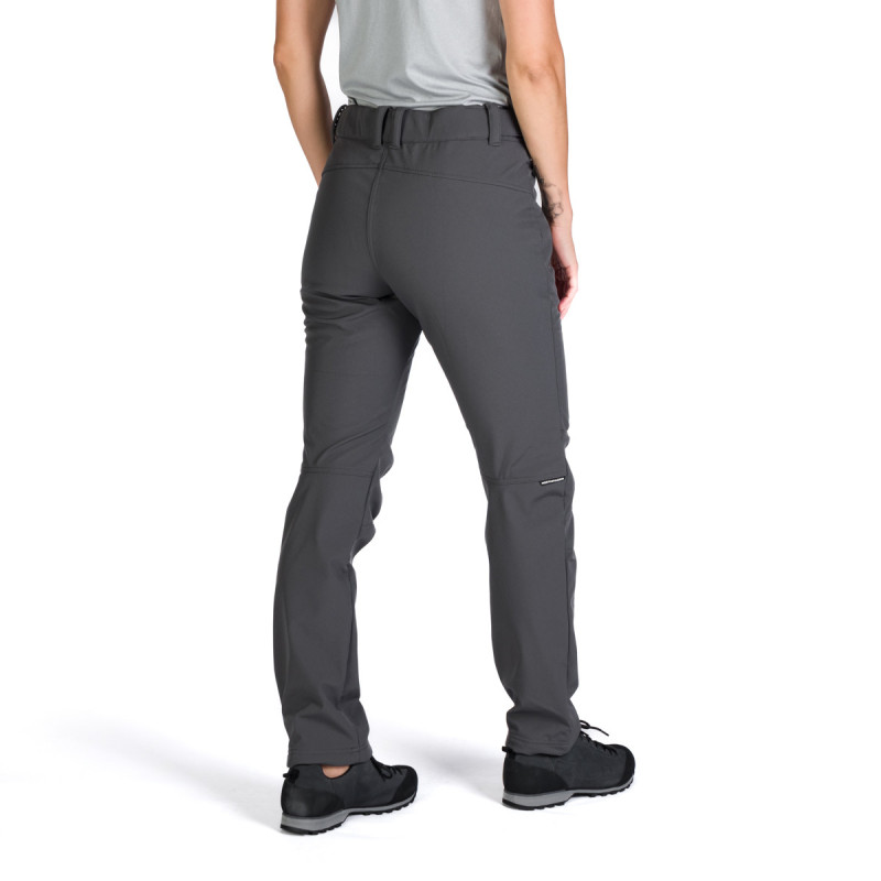 Women's outdoor trousers active softshell pro 3L MADZER - <ul><li>The comfortable technical women's outdoor pants made of durable 3-layer softshell (10000 mm / 5000 g / m2 / 24h), that keeps you protected against wind and moisture</li><li> The water-repellent surface repels moisture</li><li> Effectively shaped seat and knees maximize range of movement supported by partially stretchy fabric</li>