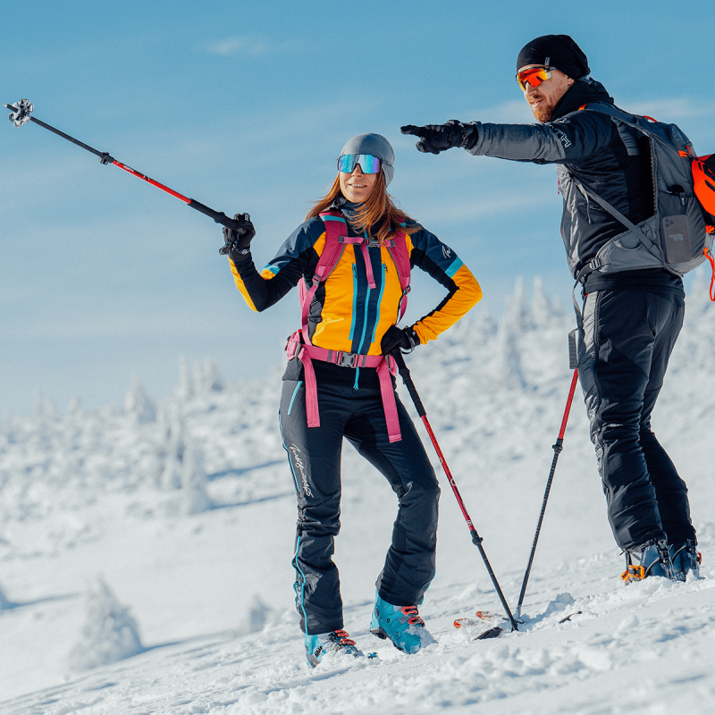 2-dílné ski-touringové hole odolné 145 PERFORMANCE - <ul><li>Odolné dvoudílné hole Performance jsou určeny na zimní turistiku na lyžích – ski-touring</li><li> Konstrukce poskytuje potřebnou flexibilitu pro treking, ale i lyžování</li><li> Robustní hliníkové nohy s průměrem 14 až 16 mm nabízejí maximální délkou 145 cm</li>