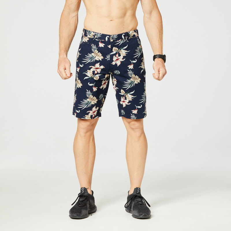 Shorts floral printing and stretch cotton LEONEY